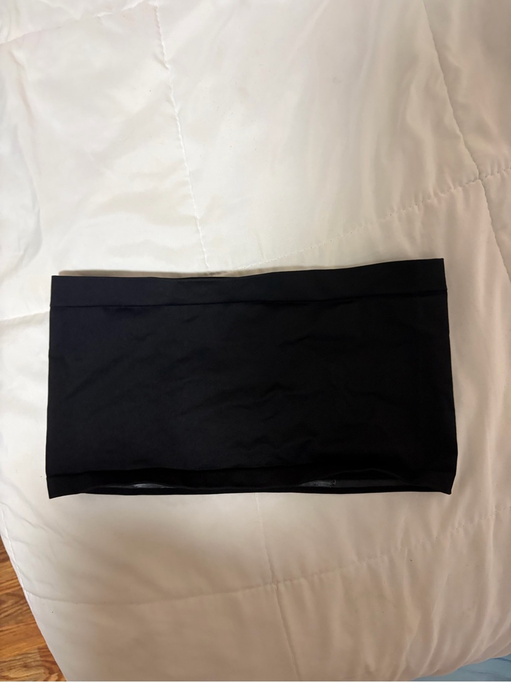 Black Bandeau Strapless Bra (no wires)- Simple Seamless Style